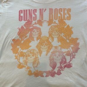 Guns N' Roses Graphic Tee - Cream and Orange